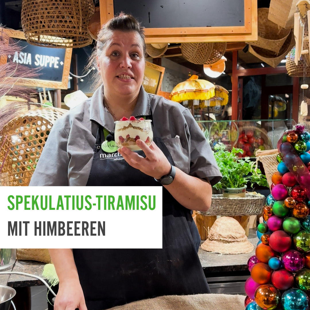 Spekulatius Tiramisu mit Himbeeren Weihnachtsdessert