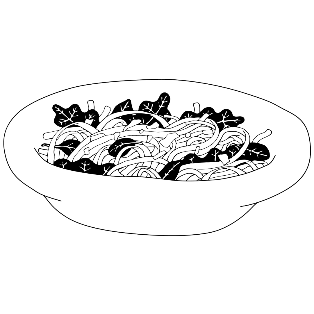 Illustration_Pasta Illustration von Pasta in einem Teller