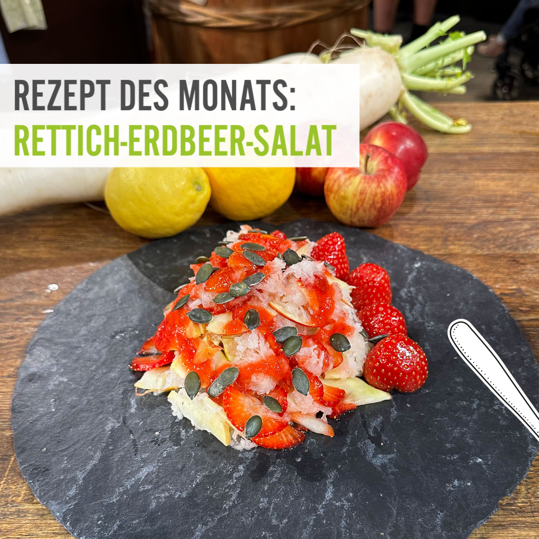 Rezept des Monats Mai Rettich-Erdbeer-Salat
