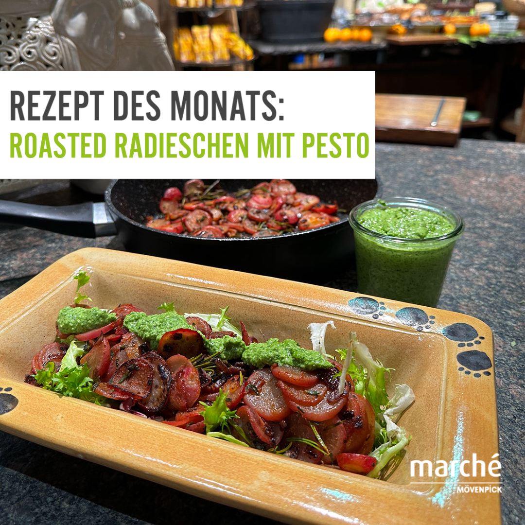 Rezept des Monats März roasted Radieschen mit Pesto