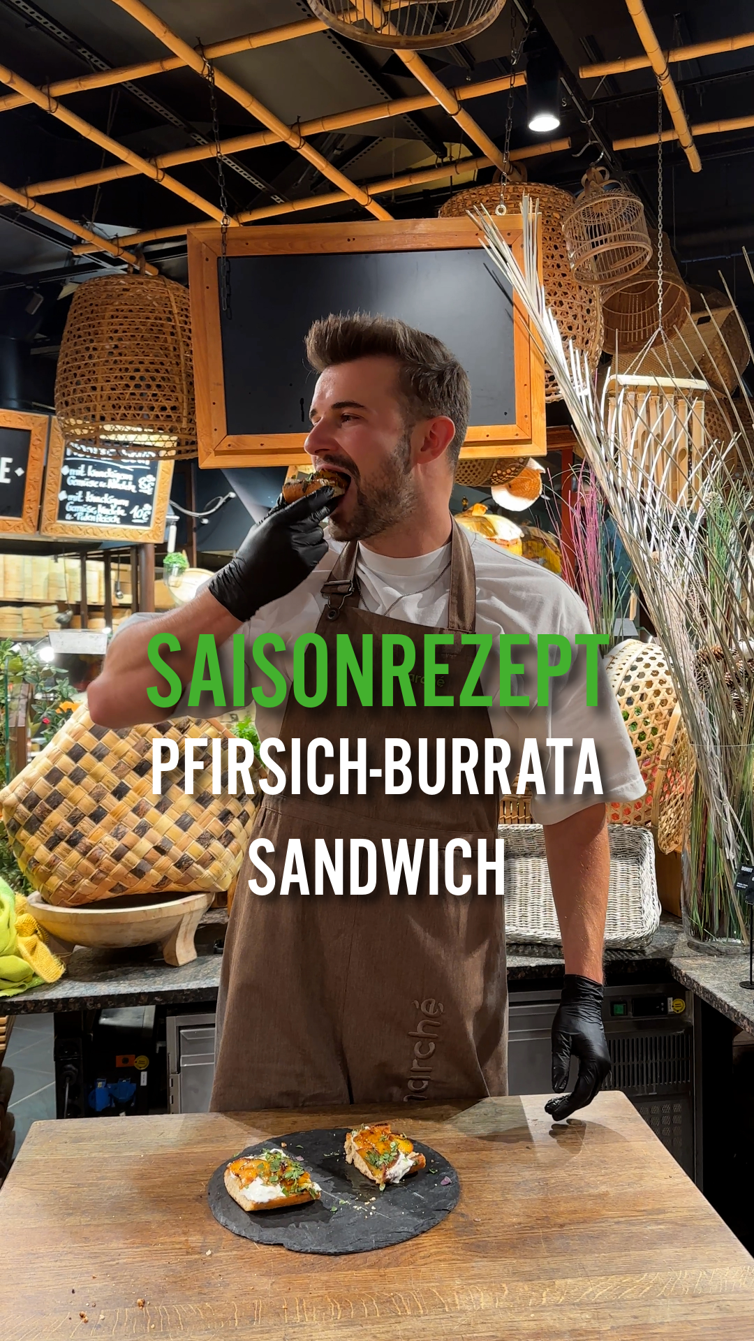 Pfirsich Burrata Sandwich